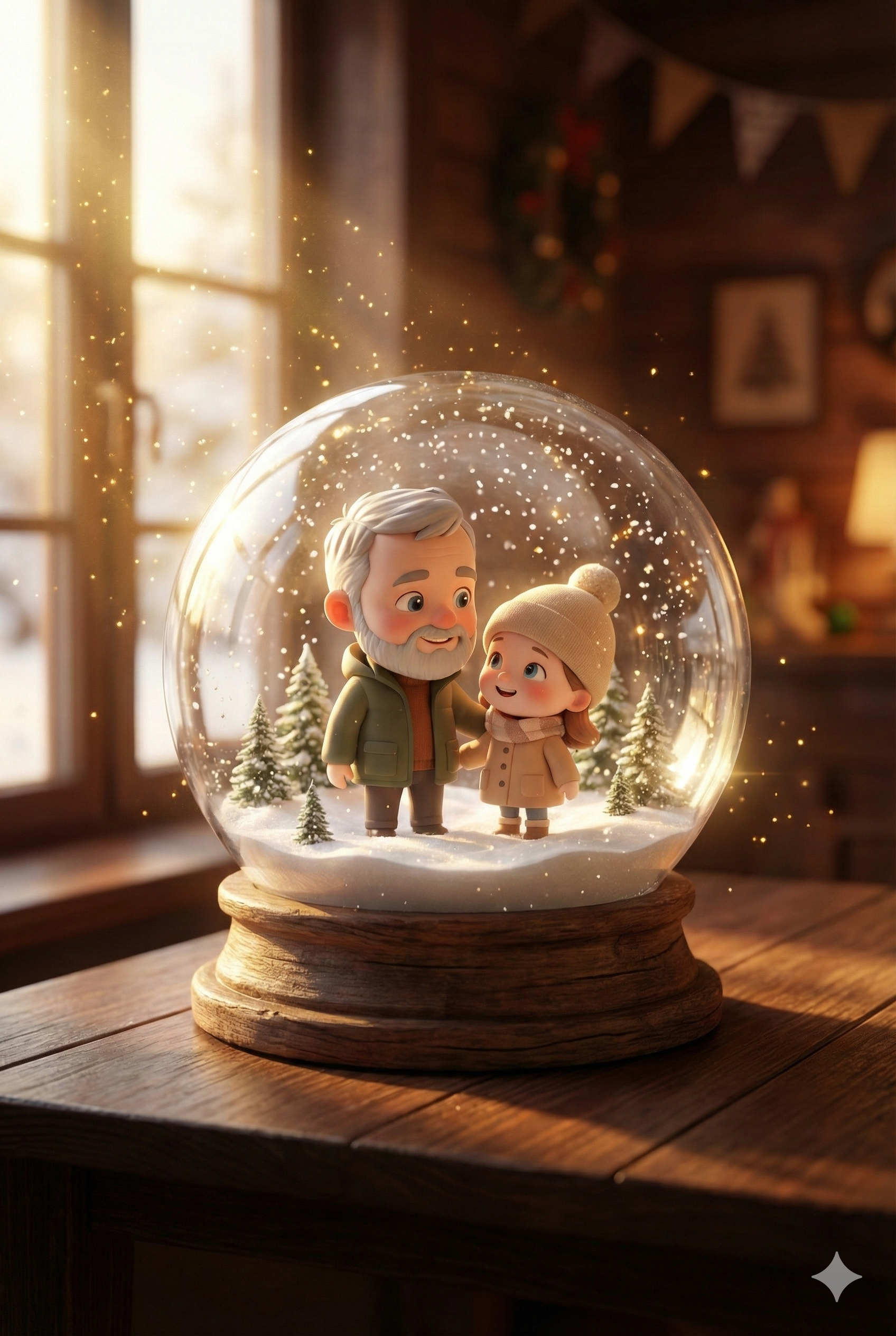 Chibi Love in Snow Globe