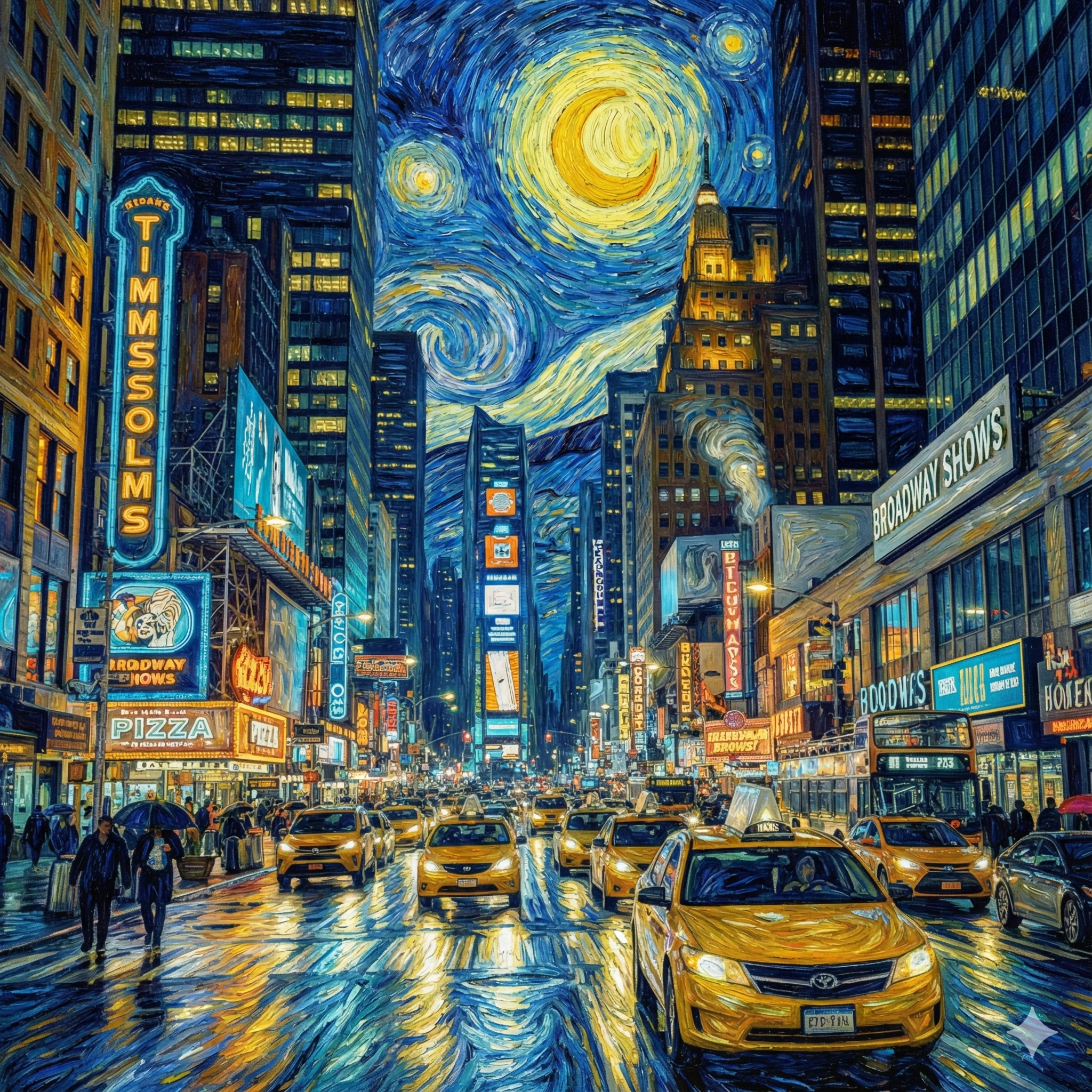 Starry Night Cityscape Transformation
