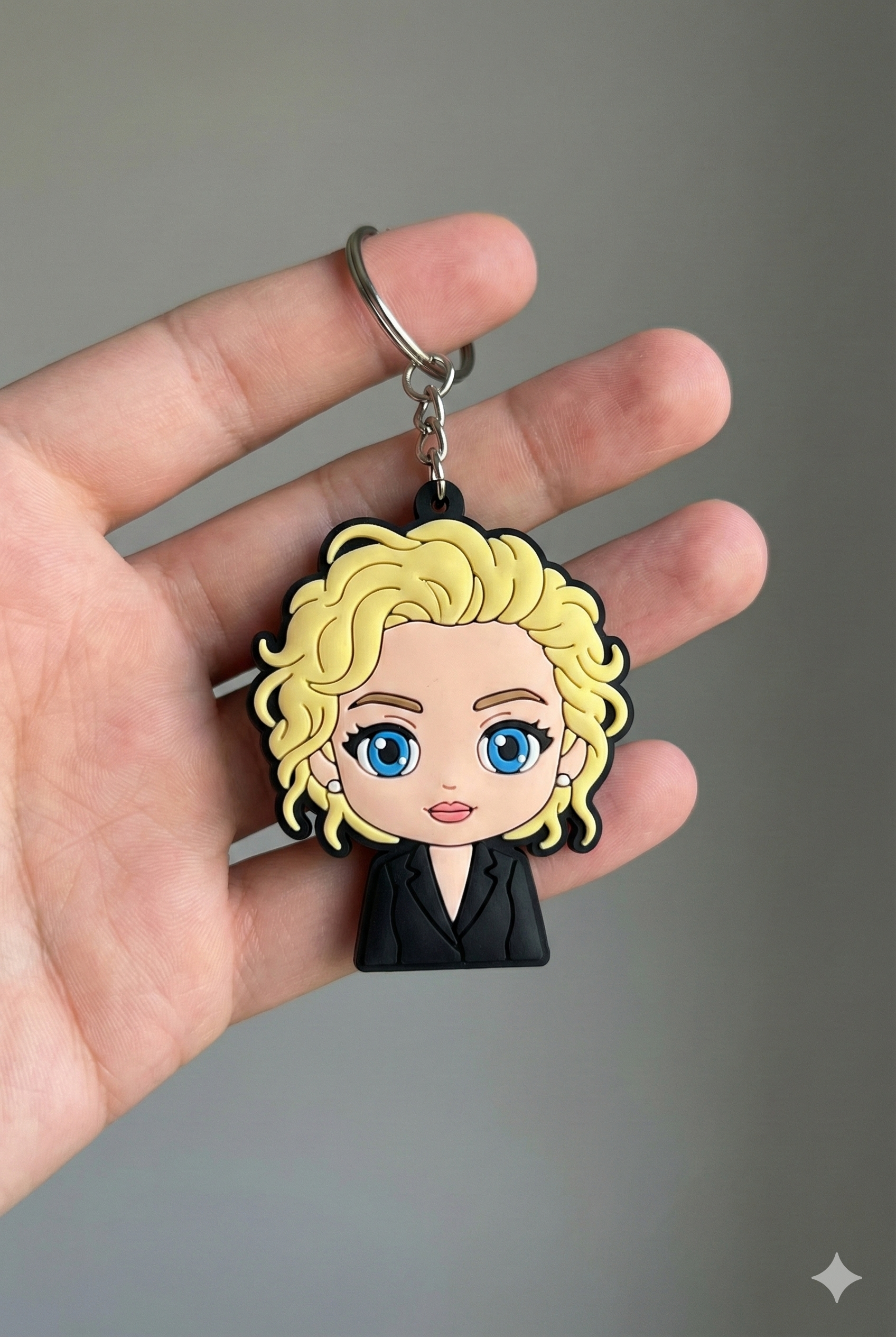 かわいいキーチェーンのクローズアップ