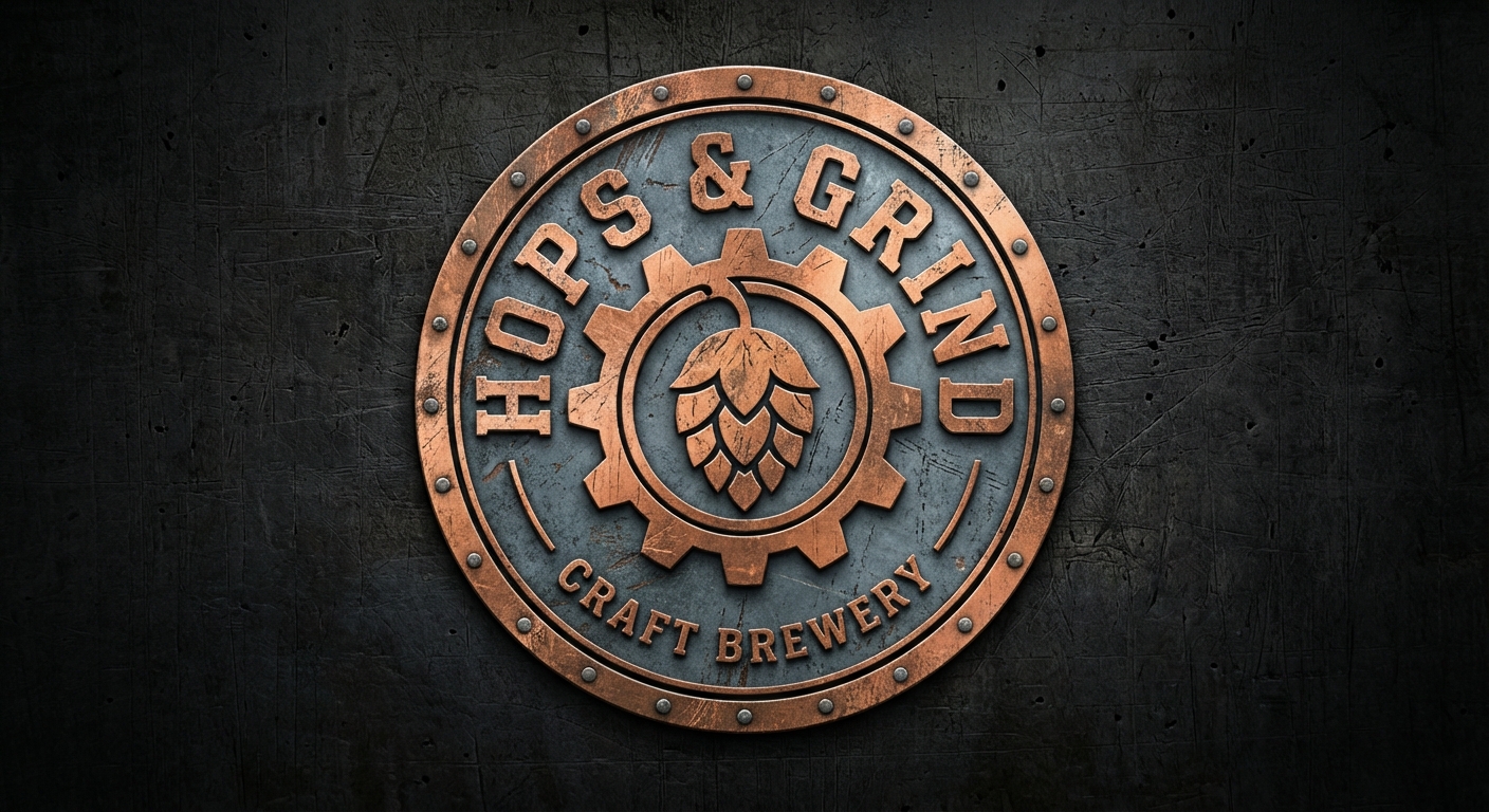 Vintage Industrial Brewery Logo