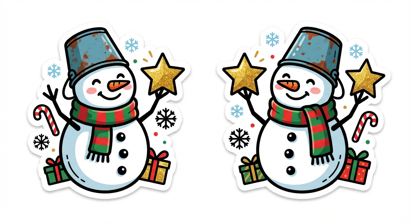 ハッピーな雪だるま