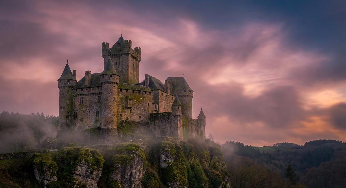 Castle in the Twilight Mist