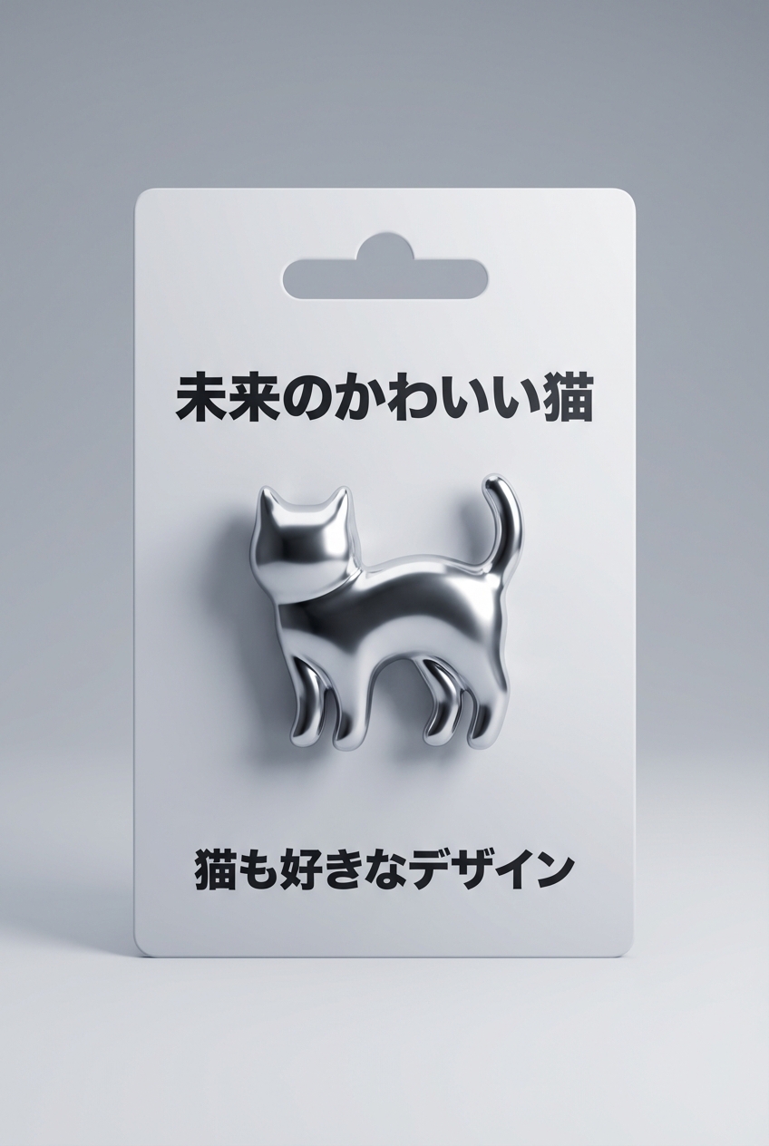 猫のピンとディスプレイカード