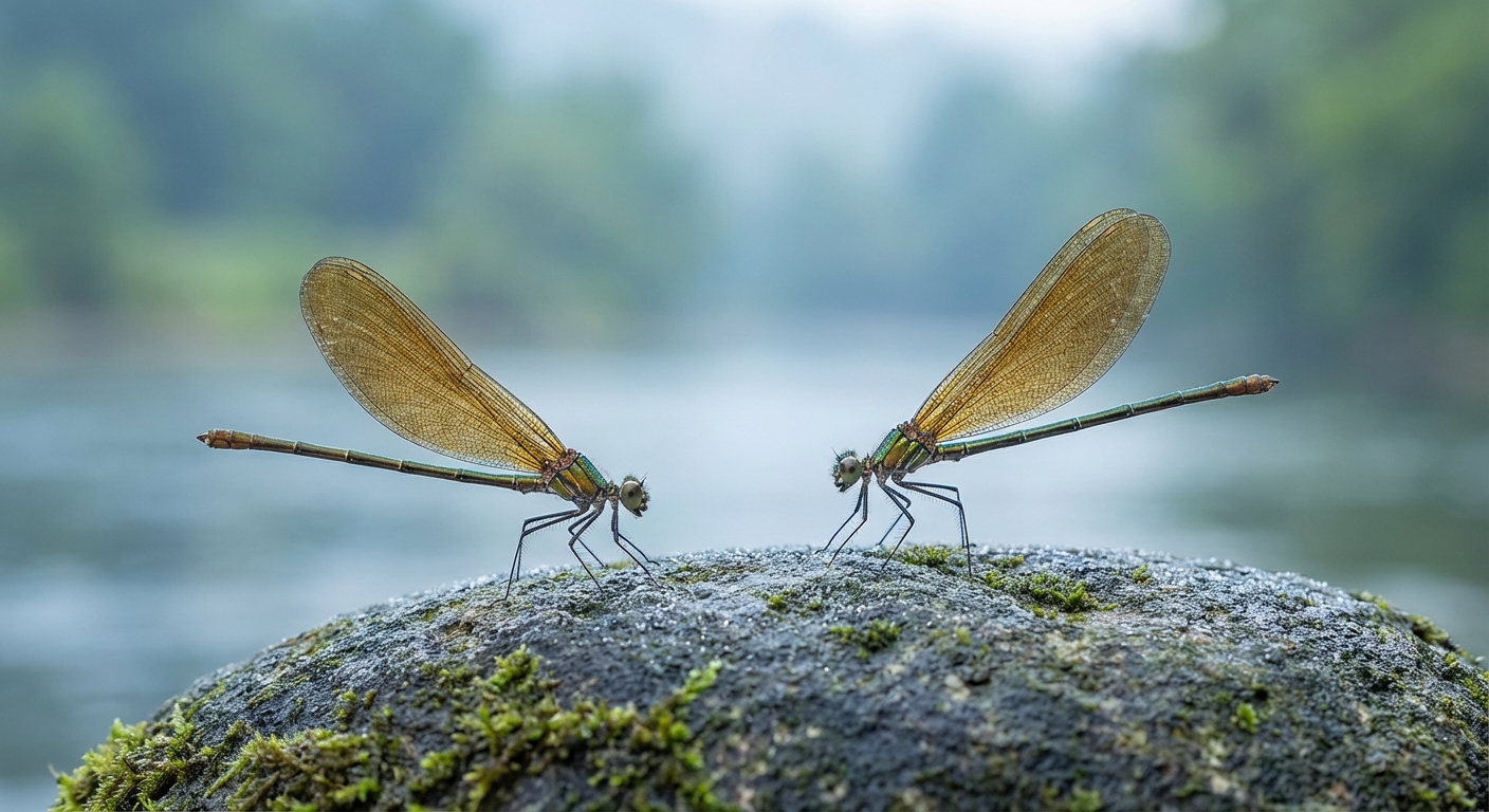 Intricate Riverbank Life